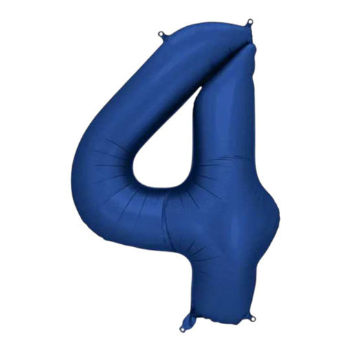 Picture of FOIL BALLOON NUMBER 4 NAVY BLUE 34 INCH